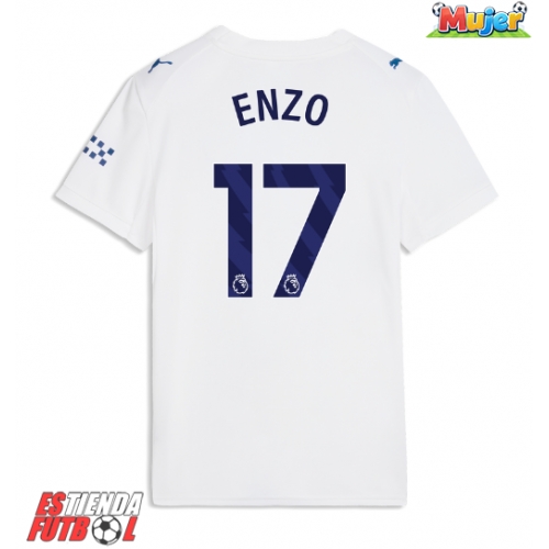 Manchester City Enzo Fernandez #17 Tercera Equipación Mujer 2026-27 Manga Corta